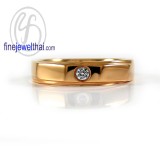 แหวนพิงค์โกลด์ แหวนเพชร แหวนแต่งงาน แหวนหมั้น - R1253DPG